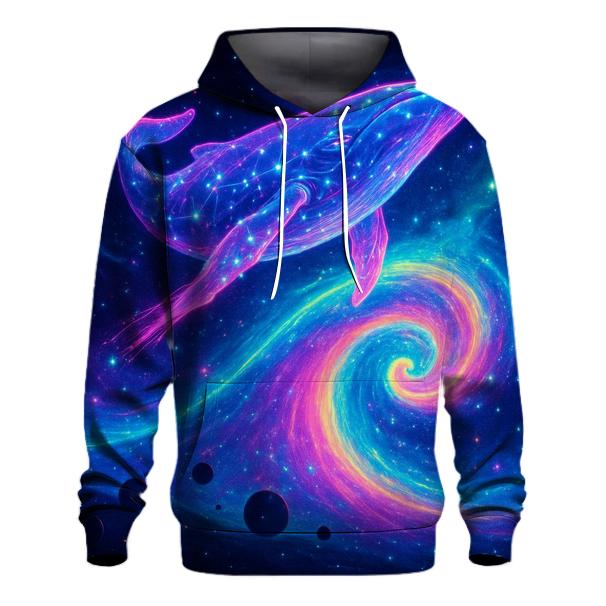 Neon Whale Surfing The Spiral Arm zip-up hoodies