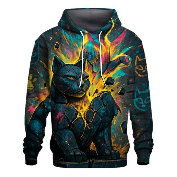 Graffiti Temple Guardian Cat hoodie designs