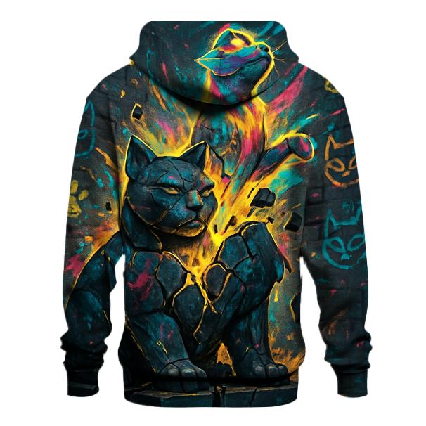 Graffiti Temple Guardian Cat hoodie designs
