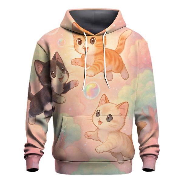 Cotton Candy Rainforest Kittens embroidered hoodies