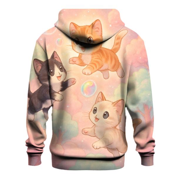 Cotton Candy Rainforest Kittens embroidered hoodies