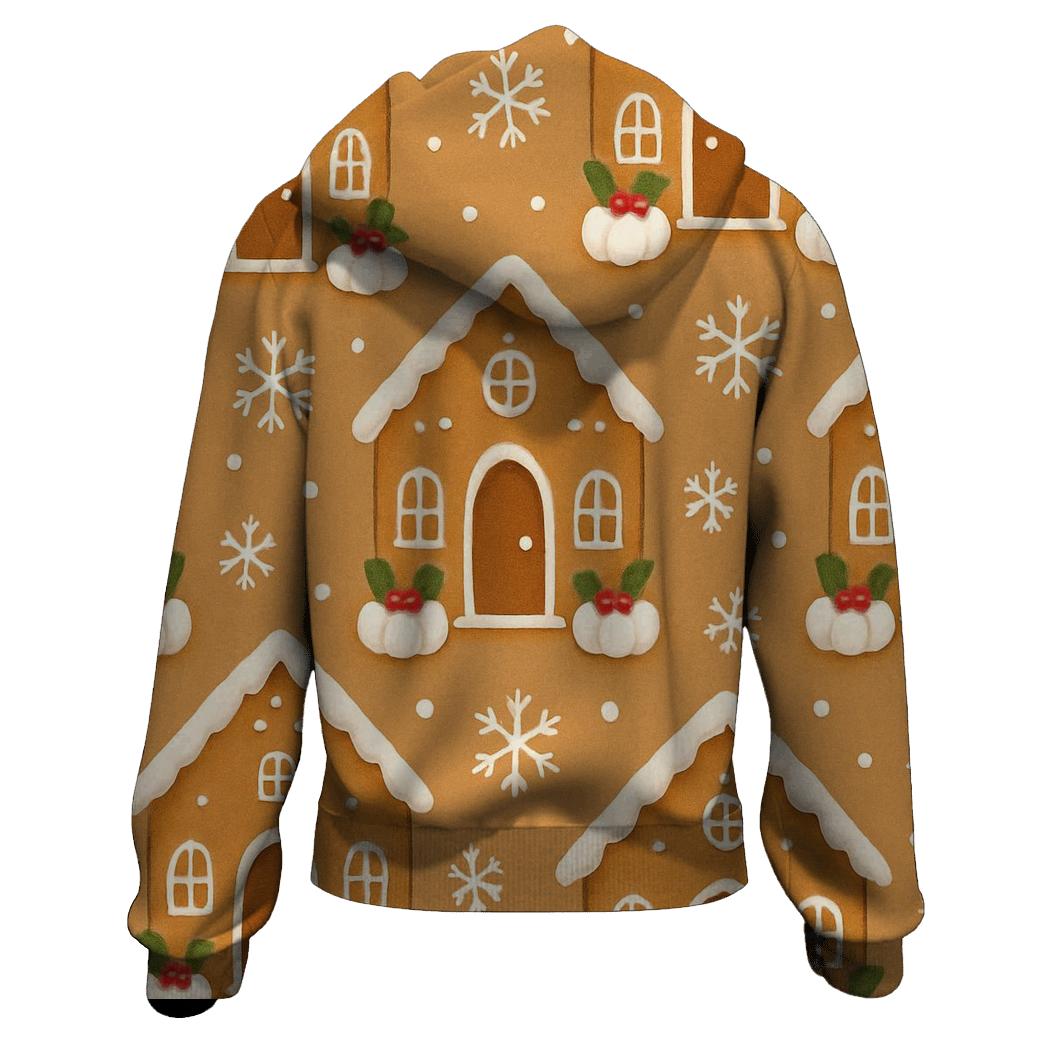Gingerbread Village With Pumpkin Doorsteps heavyweight hoodies