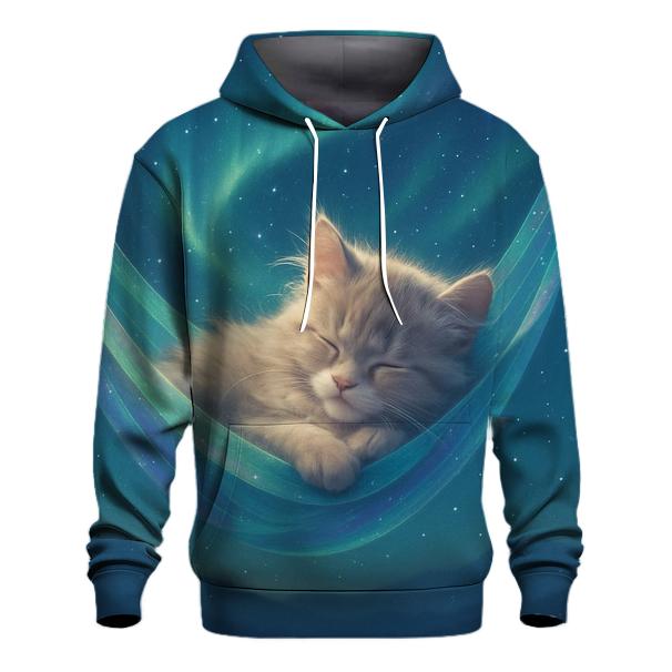 Aurora Dream Hammock Cat hoodies fashion