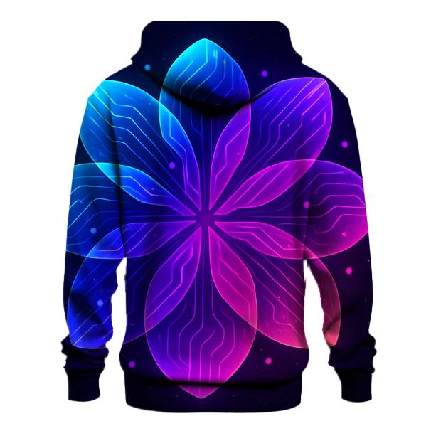 Aurora Circuit Bloom designer hoodies
