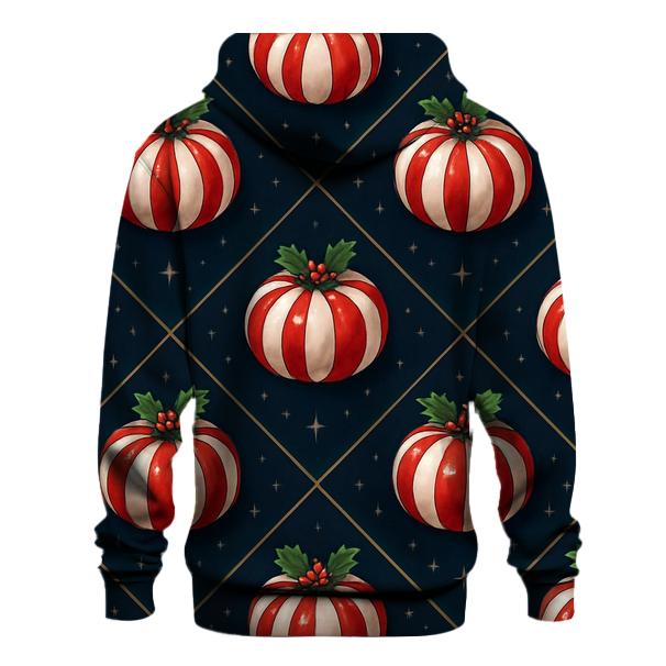 Candy Cane Pumpkin Lattice On Midnight Sky custom hoodies