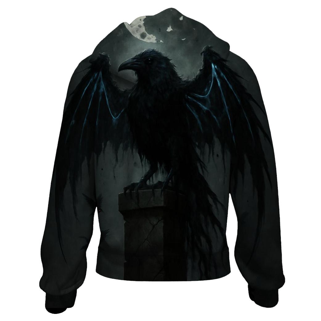 Raven Court Of The Shattered Moon zip-up hoodies
