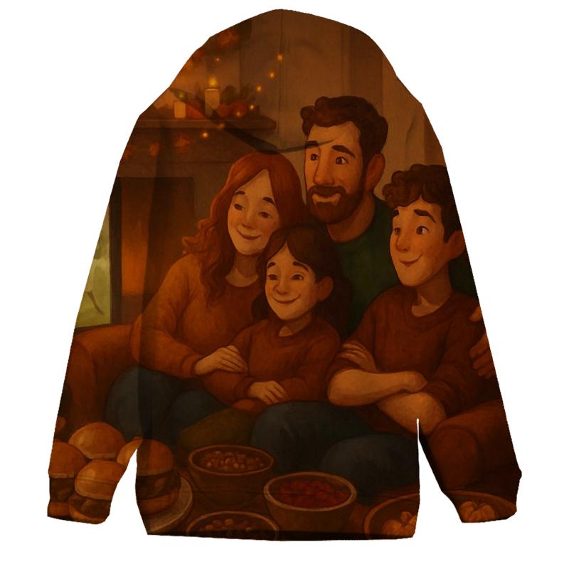 Cozy Couch Football And Feast embroidered hoodies