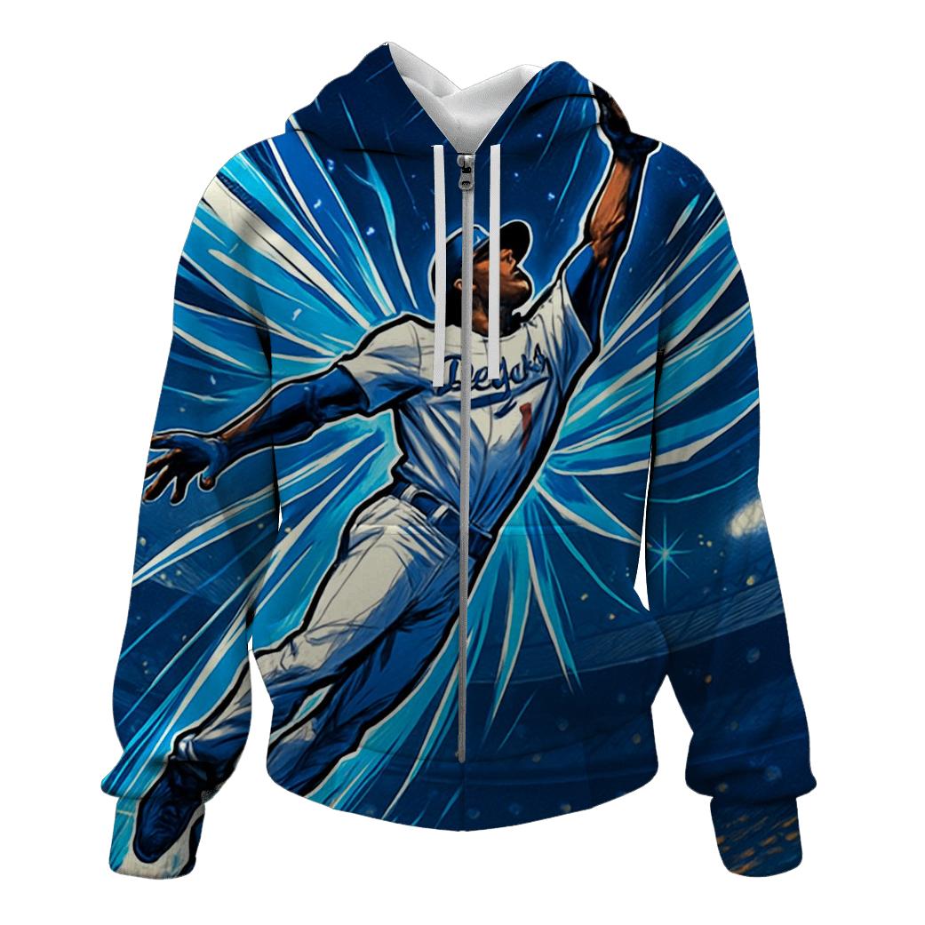 Angel Wing Outfield Leap zip-up hoodies
