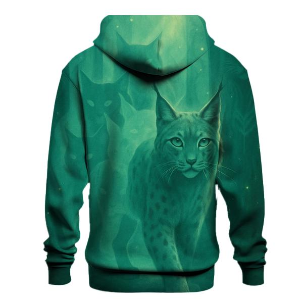 Forest Echo Spirit Lynx zip-up hoodies