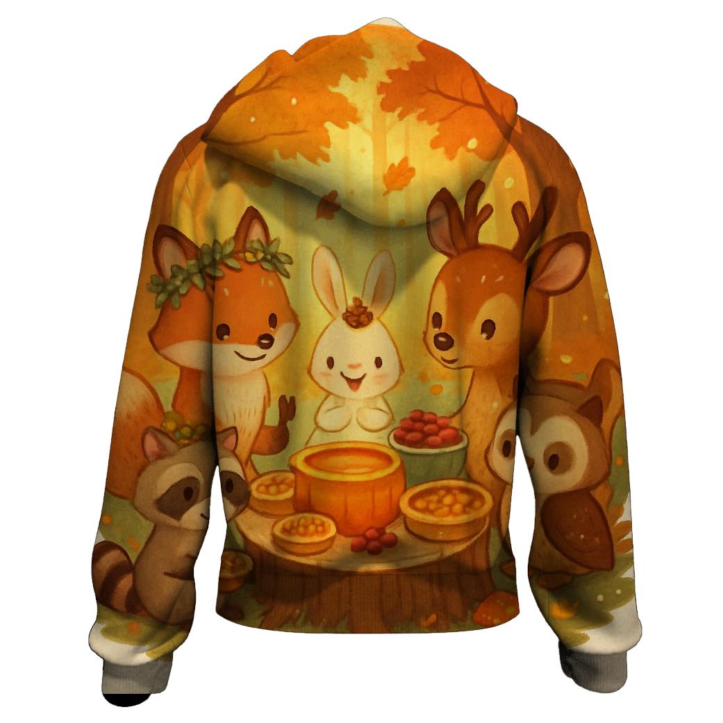 Woodland Friends Giving Feast hoodie trends