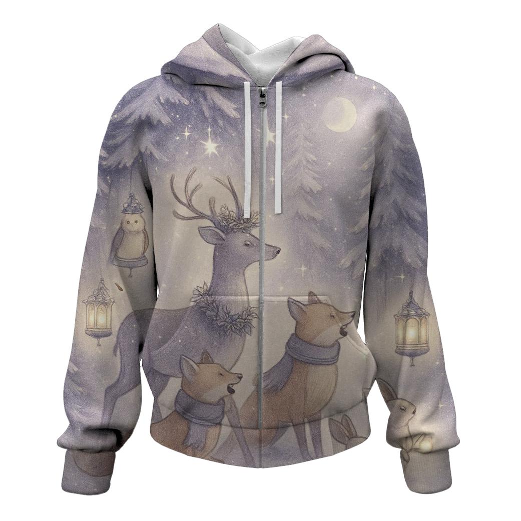Starlit Woodland Carol Parade graphic hoodies