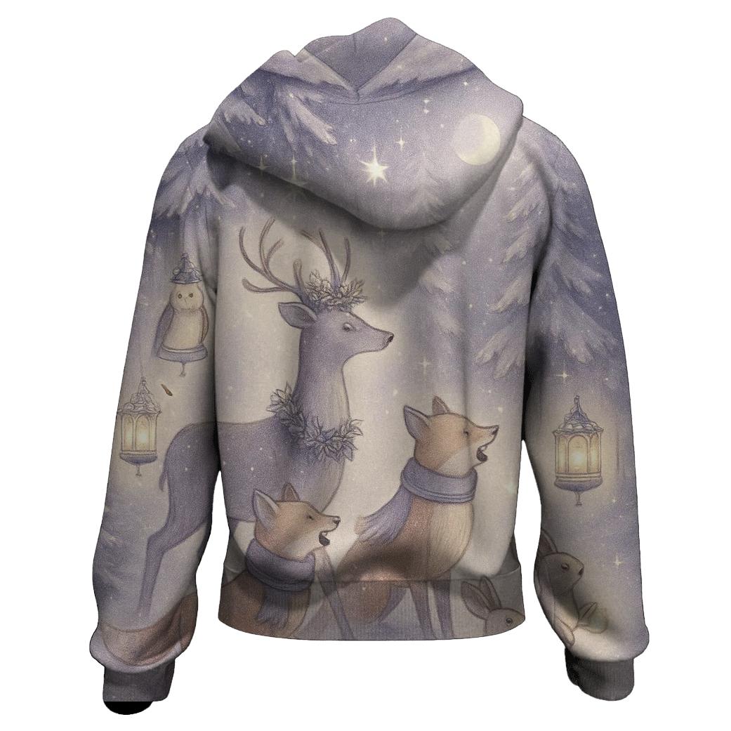 Starlit Woodland Carol Parade graphic hoodies