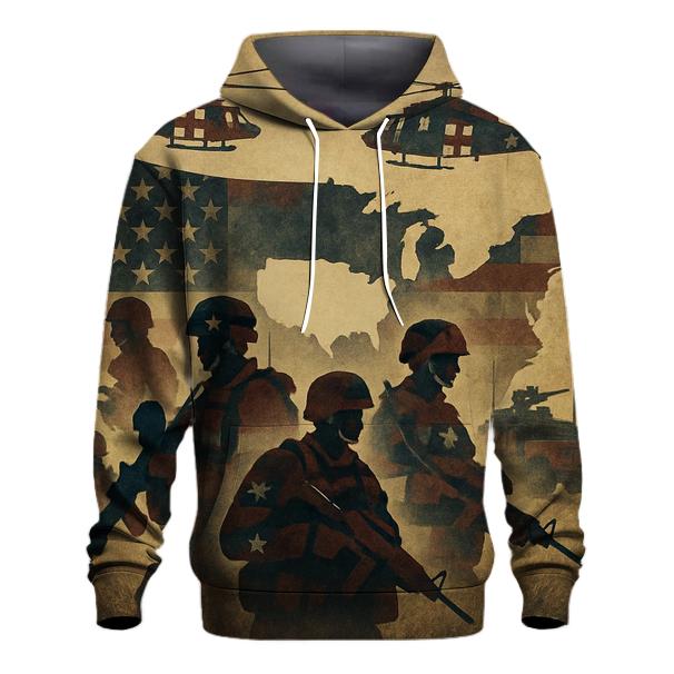 Camouflage Of The Republic embroidered hoodies