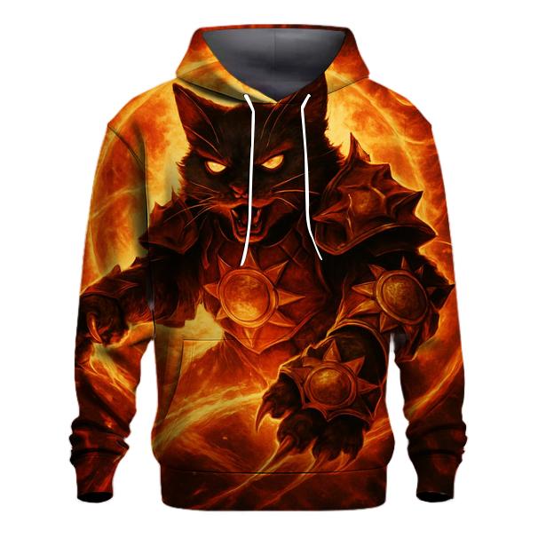 Solar Flare Battle Armor Cat embroidered hoodies