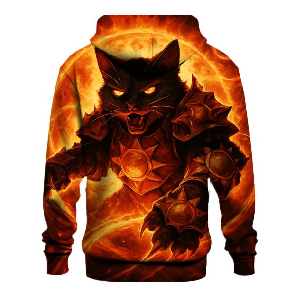 Solar Flare Battle Armor Cat embroidered hoodies