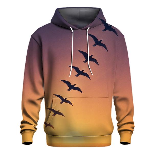 Golden Flight At Quiet Dusk pullover hoodies