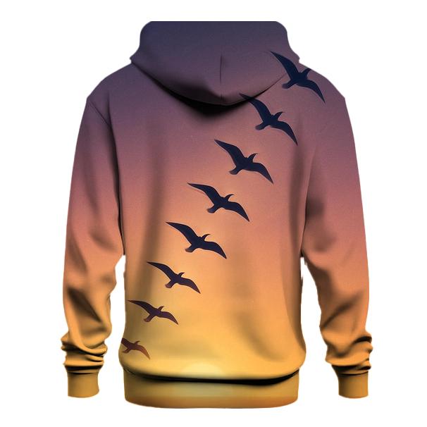 Golden Flight At Quiet Dusk pullover hoodies