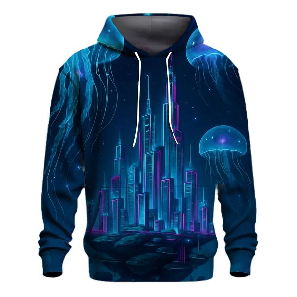 Orbiting Jellyfish Above The Dream City pullover hoodies