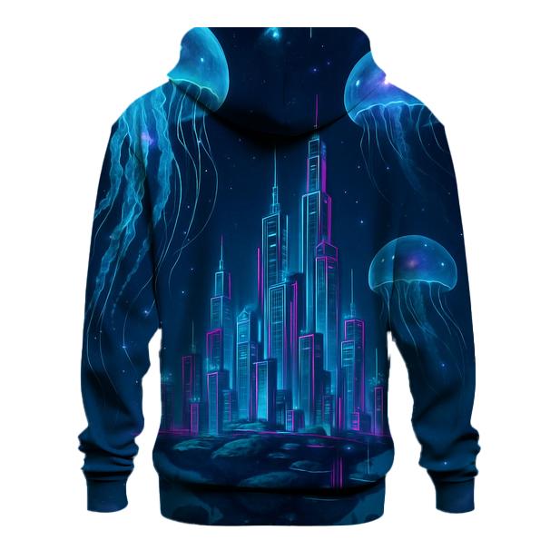 Orbiting Jellyfish Above The Dream City pullover hoodies