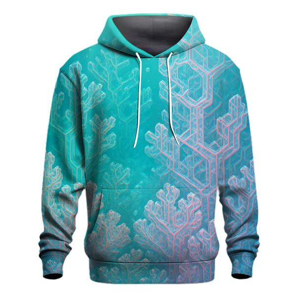 Iridescent Fractal Reef hoodies fashion
