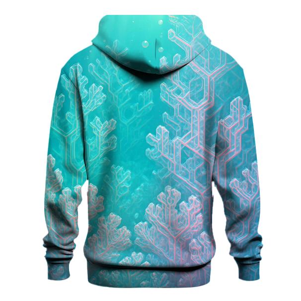 Iridescent Fractal Reef hoodies fashion