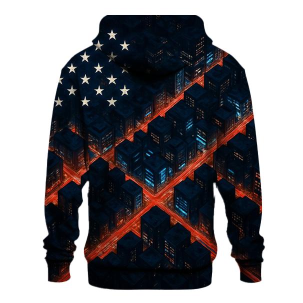 Urban Steel Grid Flag custom hoodies
