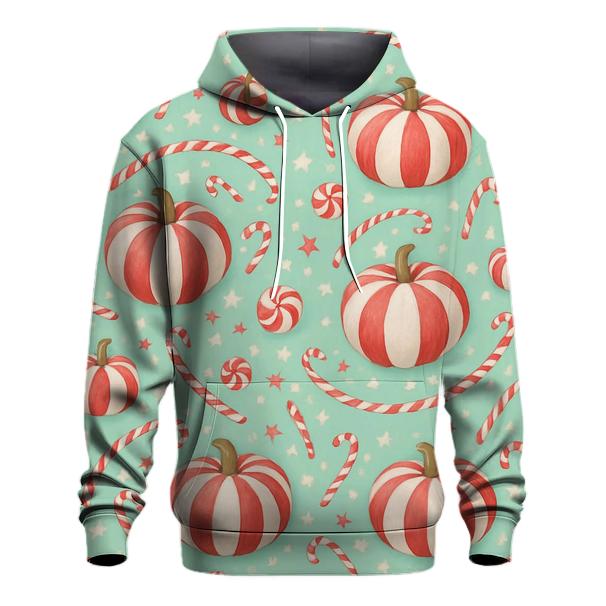 Peppermint Swirl Pumpkin Spiral Field graphic hoodies
