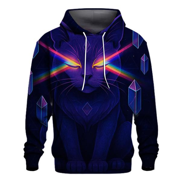 Crystal Prism Oracle Cat graphic hoodies