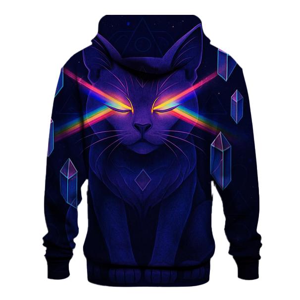 Crystal Prism Oracle Cat graphic hoodies