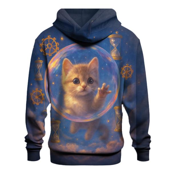 Time Bubble Kitten Voyage hoodies fashion