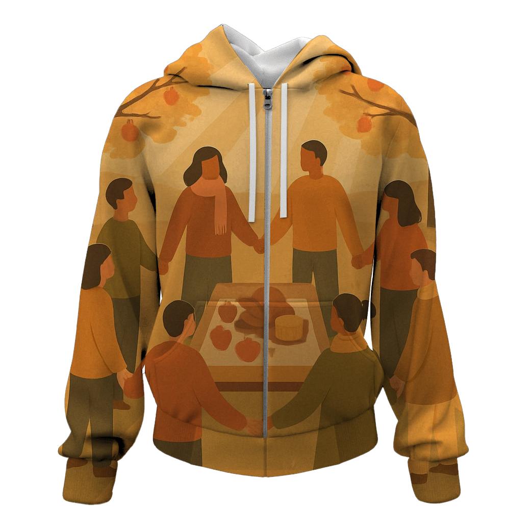 Golden Orchard Gratitude Circle lightweight hoodies