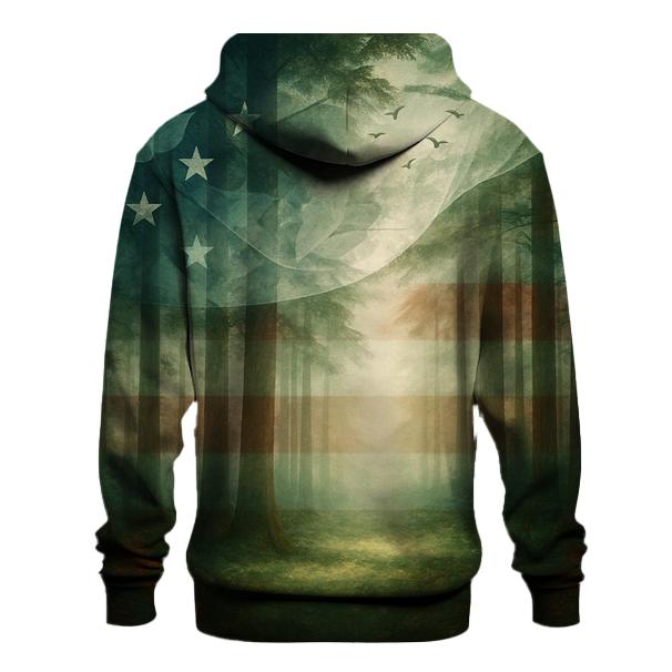 Forest Canopy Patriot Wind printed hoodies