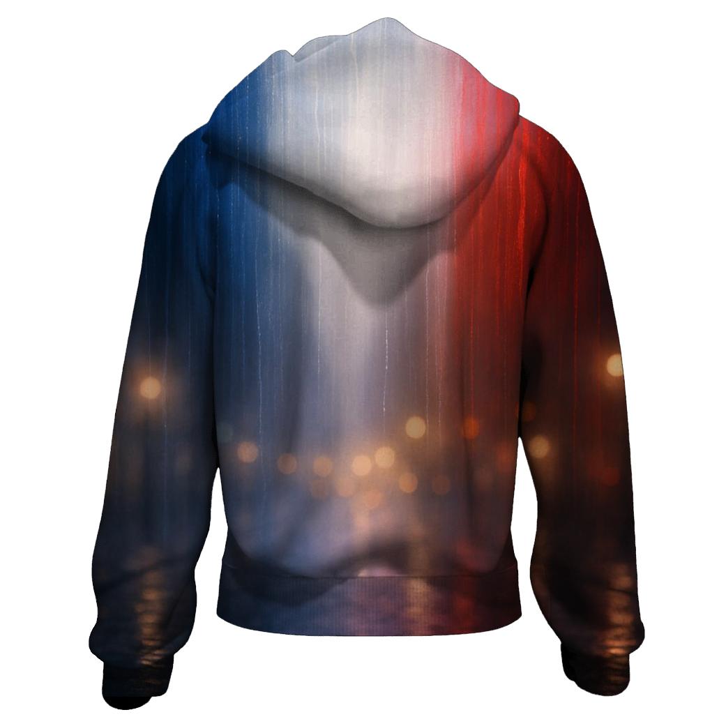 French Tricolor City Rain hoodie designs