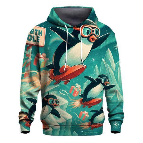 North Pole Penguin Delivery Squad hoodie styles