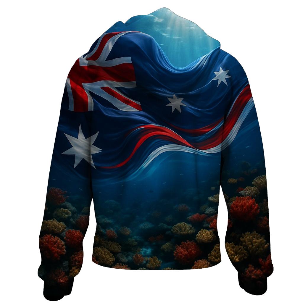 Australian Ocean Reef Flag Currents custom hoodies