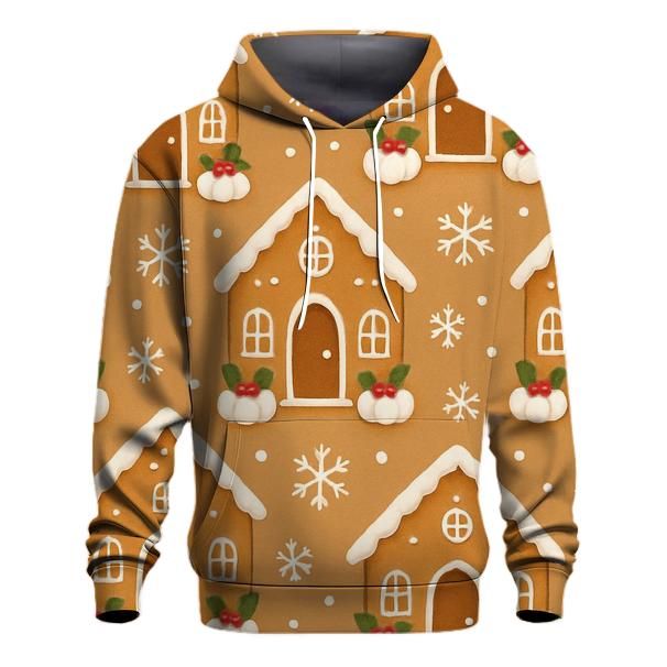Gingerbread Village With Pumpkin Doorsteps graphic hoodies