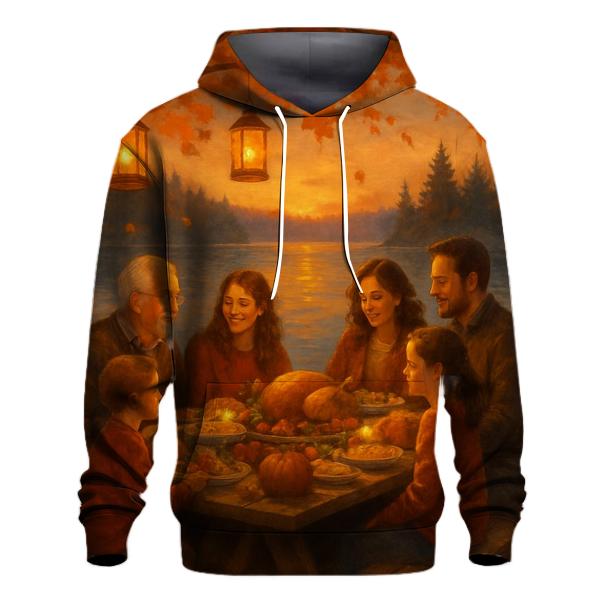 Harvest Lanterns By The Lakeside printed hoodies