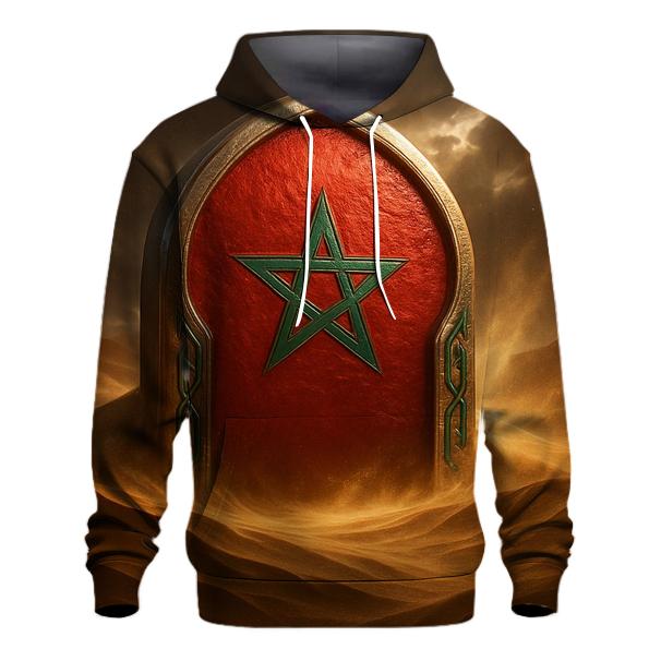 Moroccan Desert Gate Of Red And Green heavyweight hoodies