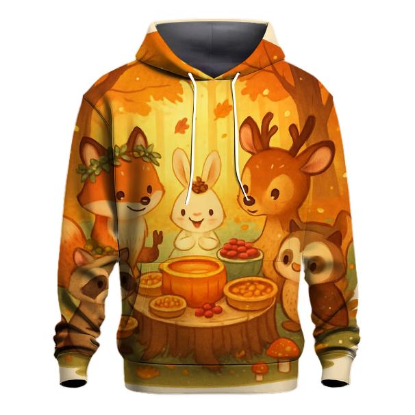 Woodland Friends Giving Feast hoodie designs