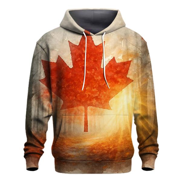 Canadian Maple Forest Double Exposure hoodie trends