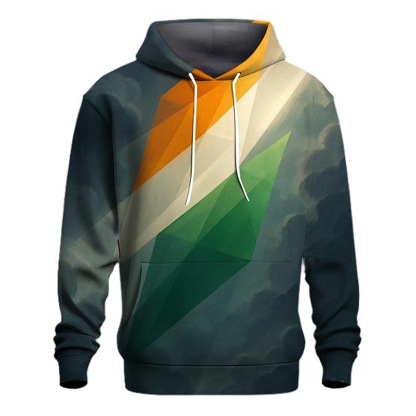 Indian Monsoon Sky Tricolor heavyweight hoodies