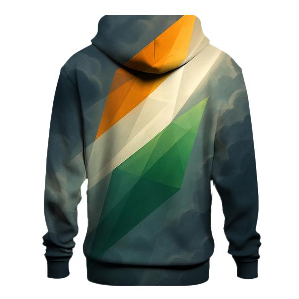 Indian Monsoon Sky Tricolor heavyweight hoodies