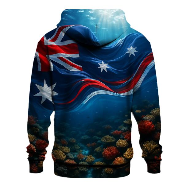 Australian Ocean Reef Flag Currents embroidered hoodies