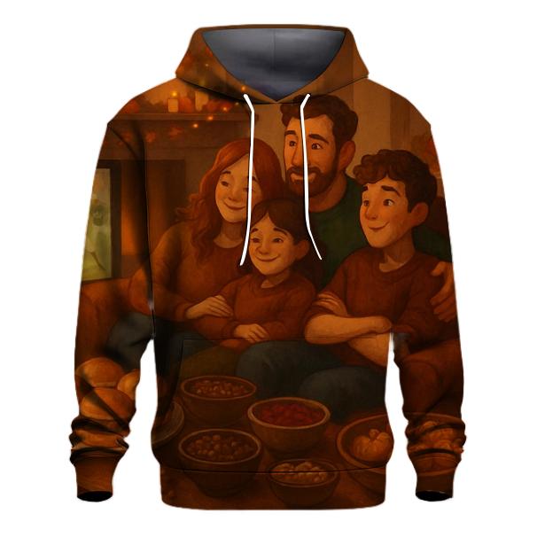 Cozy Couch Football And Feast printed hoodies