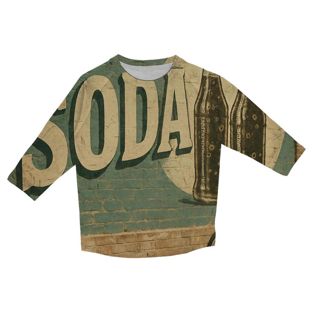 Faded Corner Store Soda Advertisement personalized 3/4 sleeve tees