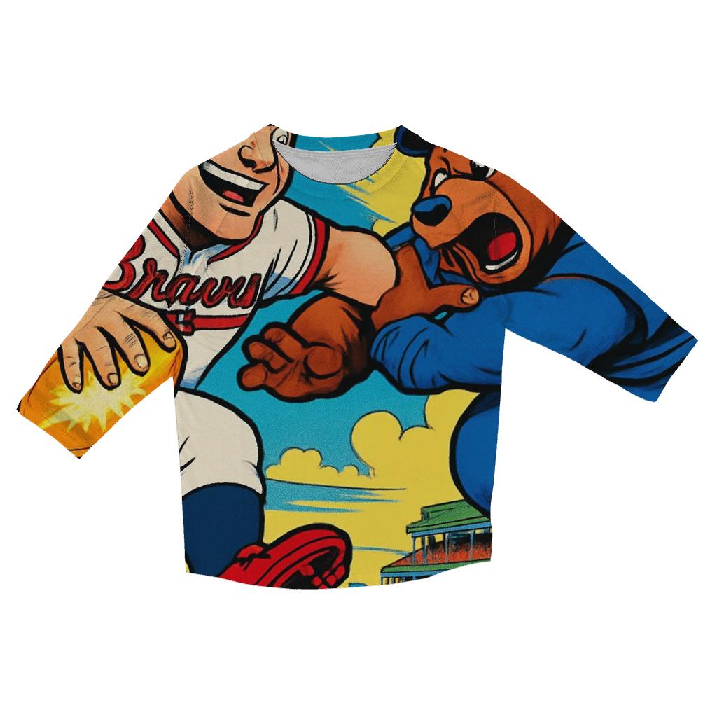 Colossal Mascot Scrimmage designer 3/4 sleeve blouses