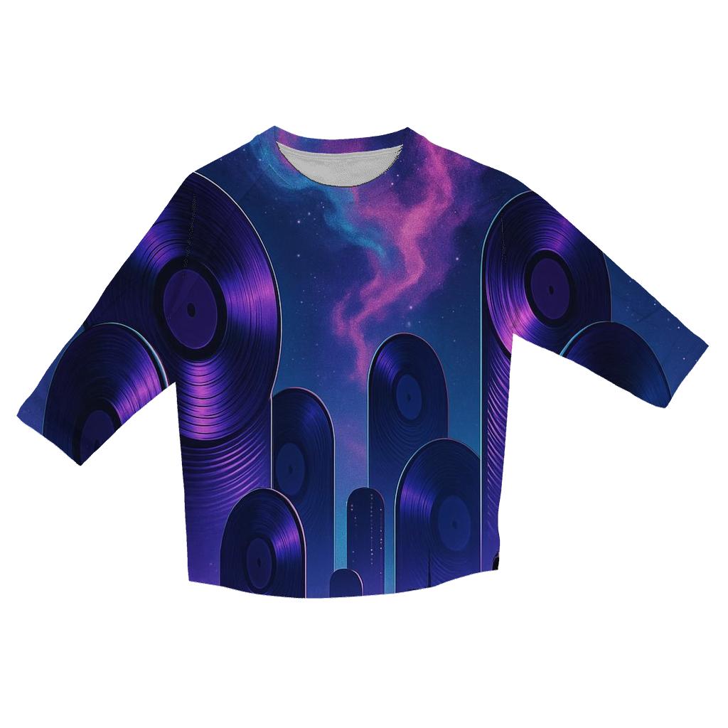 Nebula Vinyl Skyline fashion 3/4 sleeve shirts