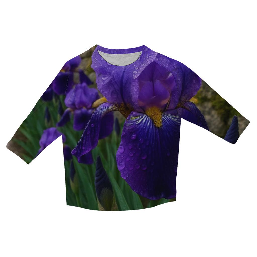 Iris Border After A Spring Rain personalized 3/4 sleeve tees