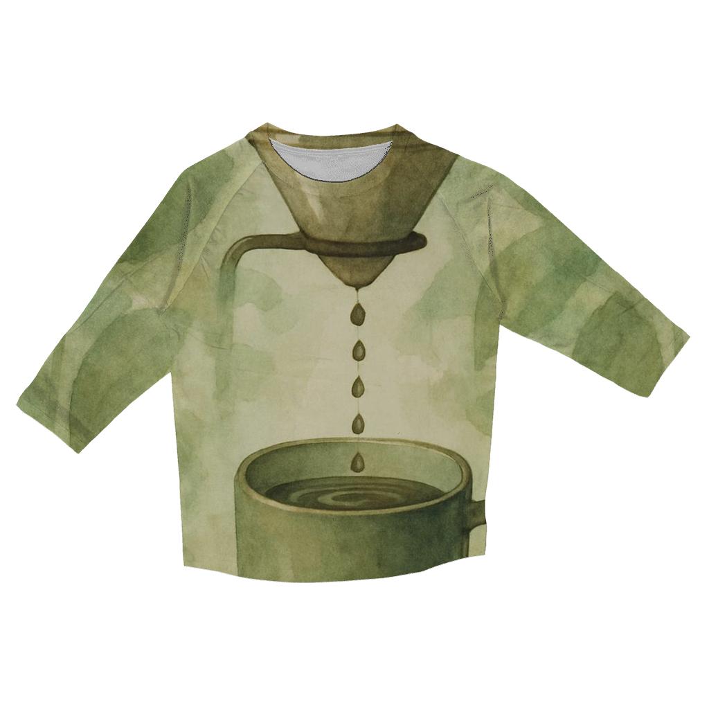 Forest Drip Rhythm designer 3/4 sleeve blouses