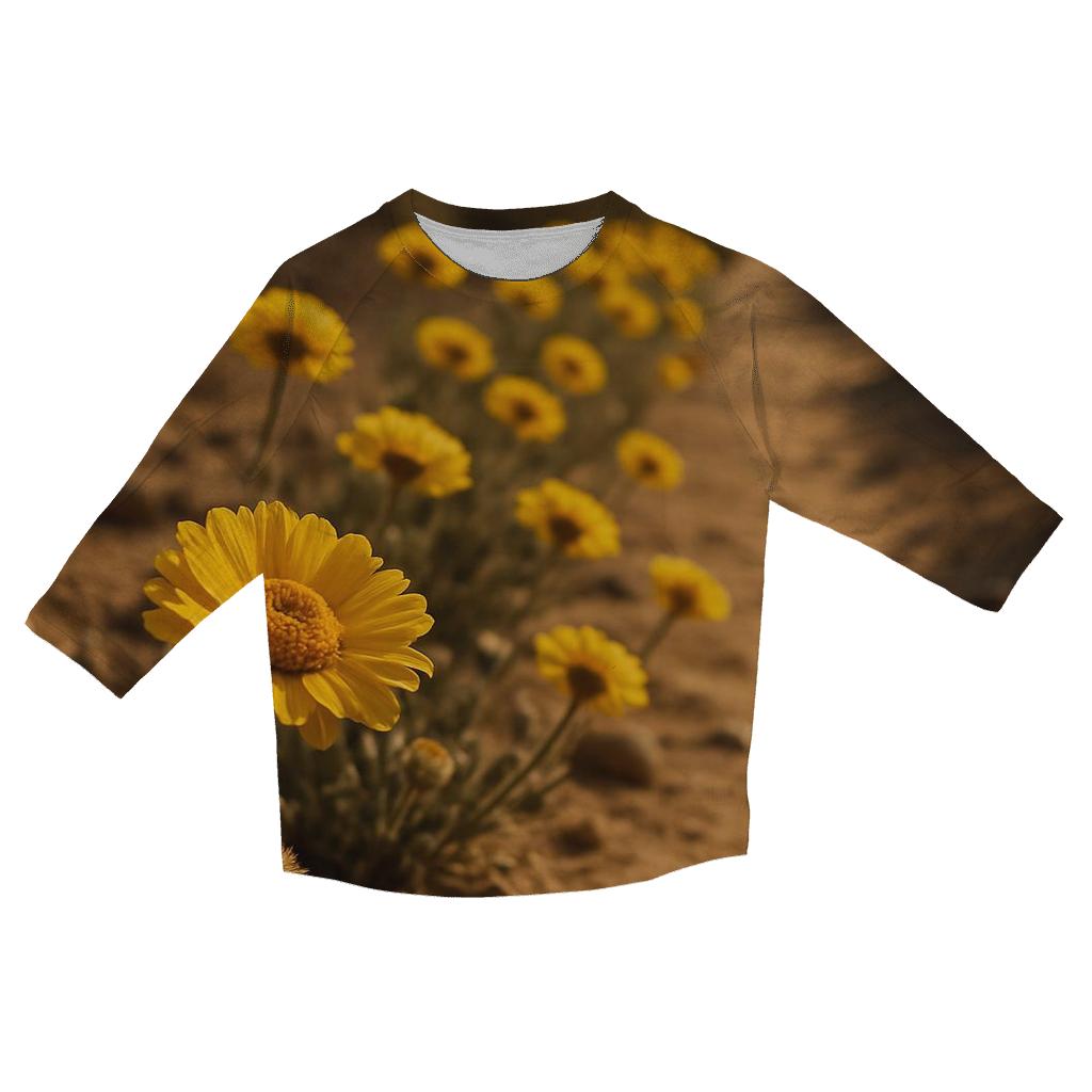 Desert Marigolds Along A Dusty Trail stylish quarter sleeve tops